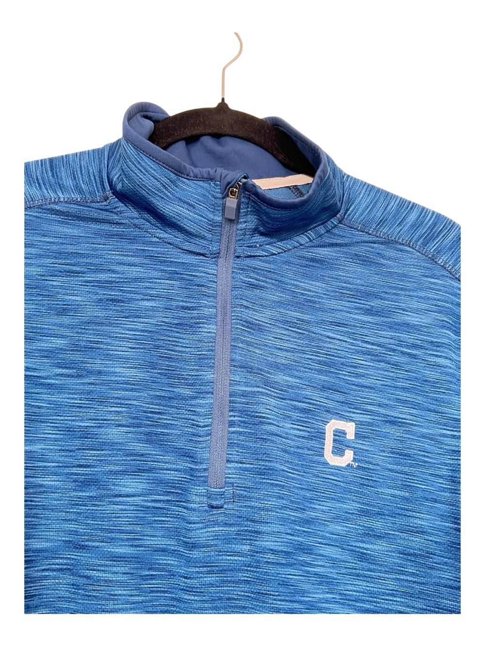 Elevate Men's Blue Quarter-Zip Performance Pullover with C Logo Size L - Picture 4 of 4